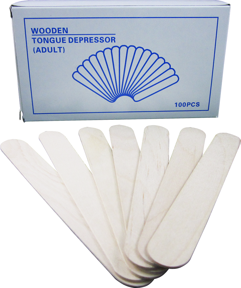 Mediflex wooden tongue depressor sticks for adults with 100 pieces box of medical consumables